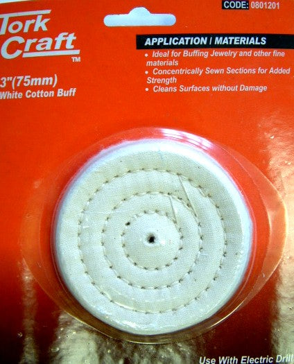 Tork Craft COTTON BUFF ONLY 75MM CARDED