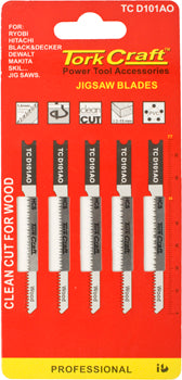 Tork Craft U-SHANK JIGSAW BLADE20TPI FOR WOOD 1.4MM 5PC