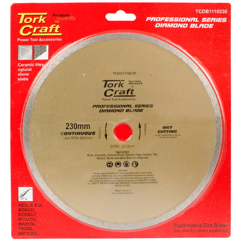 Tork Craft DIAMOND BLD.230X22.22 CONT.RIM