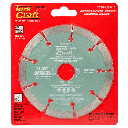 Tork Craft Dia.Bld.115Mm Segm.Hot Pressed freeshipping - Africa Tool Distributors