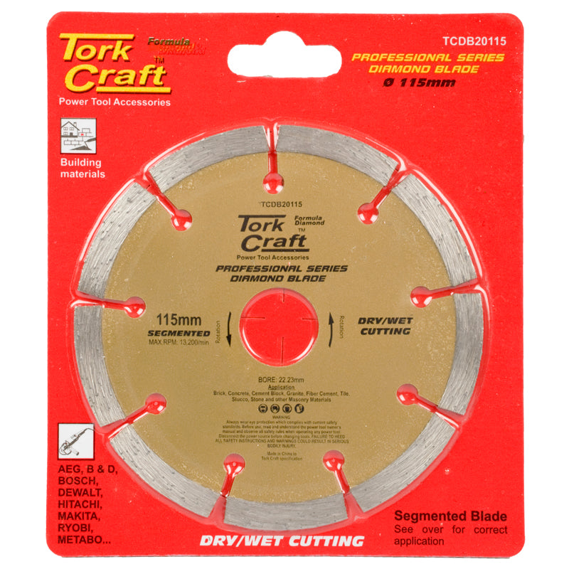 Tork Craft Diamond Blade 115Mm Segmented Profesional freeshipping - Africa Tool Distributors