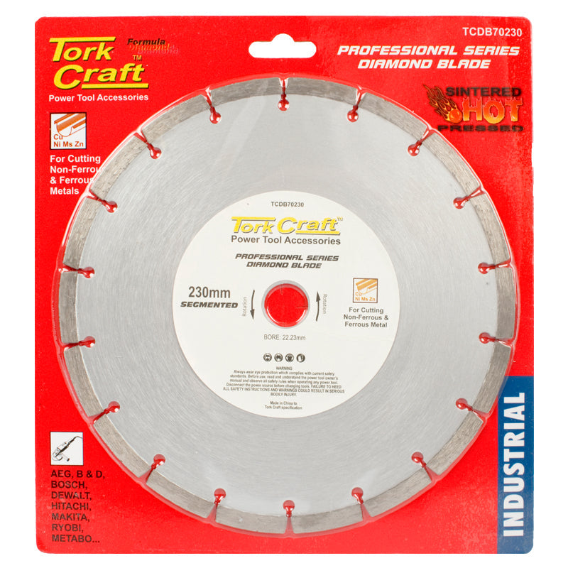 Tork Craft DIAMOND BLADE SEG.230X22.23MM METAL CUTTING