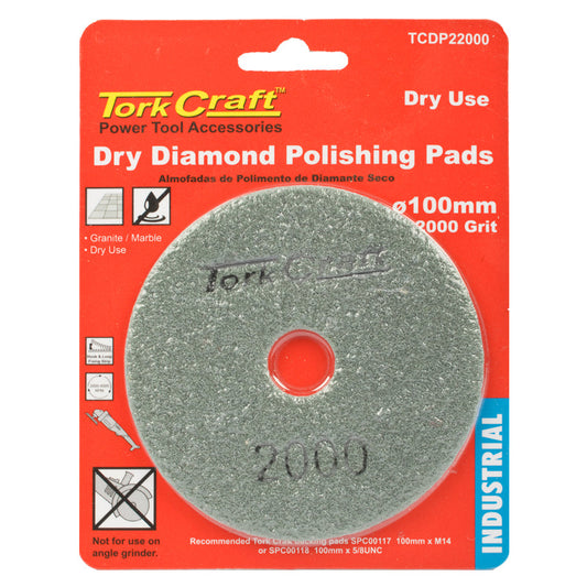 Tork Craft 100Mm Diamond Polishing Pad 2000 Grit Dry Use freeshipping - Africa Tool Distributors