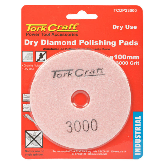 Tork Craft 100Mm Diamond Polishing Pad 3000 Grit Dry Use freeshipping - Africa Tool Distributors