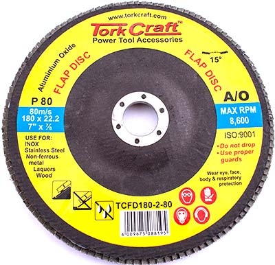 Flap Disc 180Mm 15 Deg.Angle 80Grit freeshipping - Africa Tool Distributors