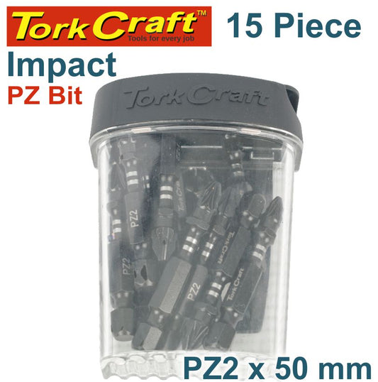 Impact Pozi.2 X 50Mm Insert Bit 15Pc Tic Tac Case freeshipping - Africa Tool Distributors