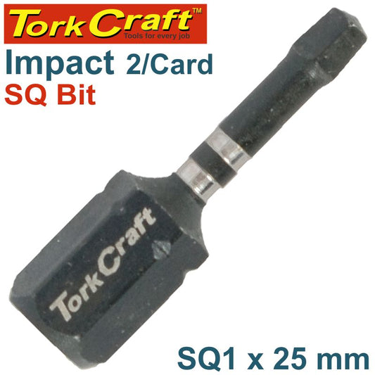 Impact Square Recess Ins. Bit No.1X25Mm 2/Card freeshipping - Africa Tool Distributors