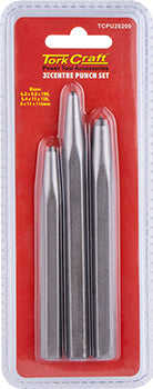 Tork Craft Center Punch Set 3Pc freeshipping - Africa Tool Distributors