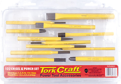 Tork Craft Chisel And Punch Set 12Pc freeshipping - Africa Tool Distributors