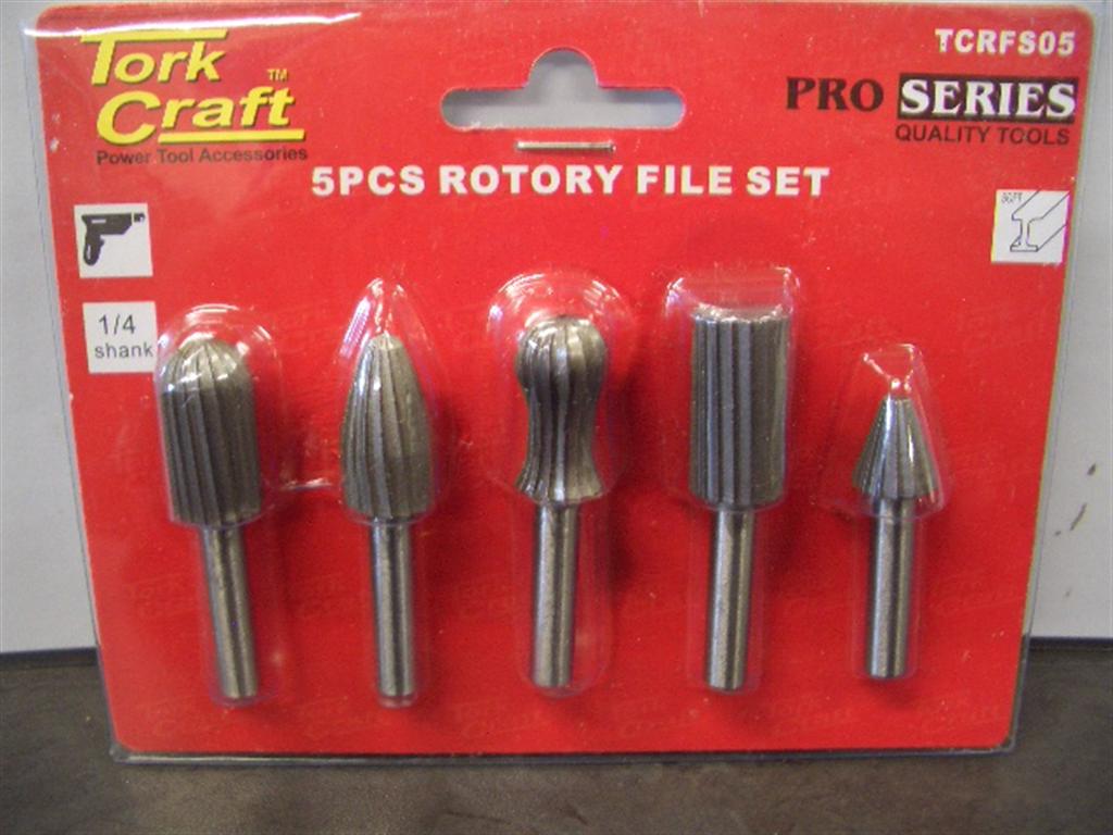 Tork Craft Rotary File Set 5 Pcs