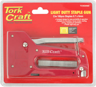 Tork Craft Staple Gun Light Duty With 100PC 0.7MMX8MM JT21 Staples