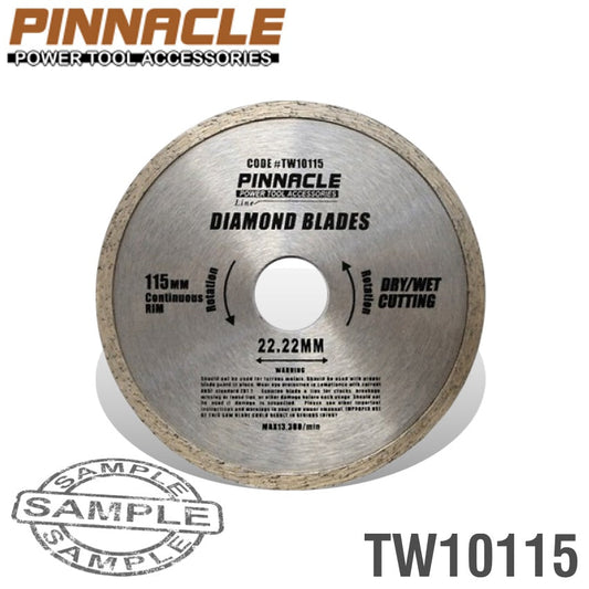 Diamond Blade Cont.Rim 115X22.22Mm Pinnacle freeshipping - Africa Tool Distributors