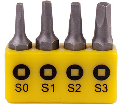 Tork Craft Screwdriver Bit Set Square Recess 4Pce 25Mm Sq0.1.2.3 freeshipping - Africa Tool Distributors