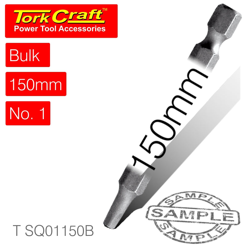 Tork Craft Square Recess Pwr Bit No.1X150Mm Bulk freeshipping - Africa Tool Distributors