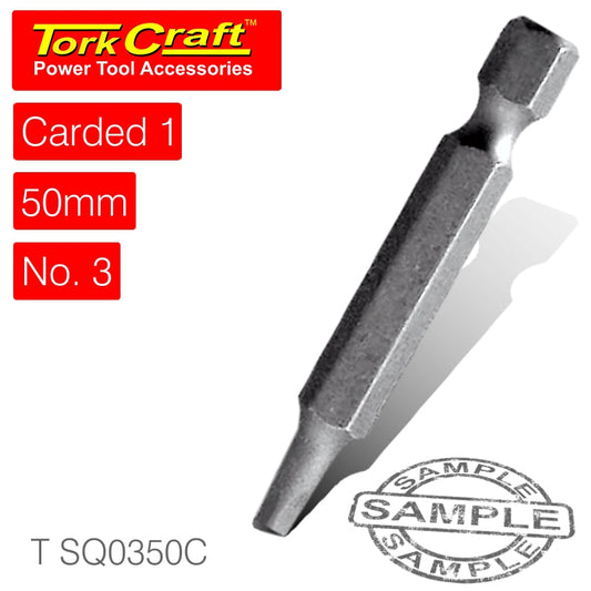 Square Recess Pwr Bit No.3X50Mm 1/Card freeshipping - Africa Tool Distributors