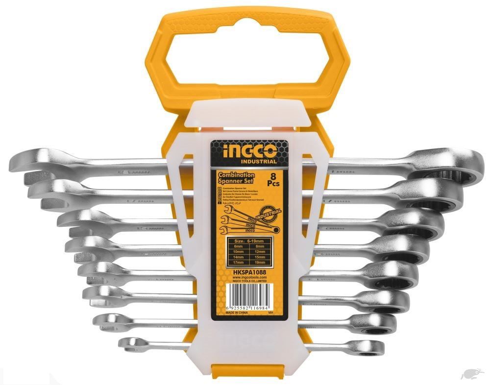 Ingco - 8pcs Ratchet Spanner Set - HKSPAR1082