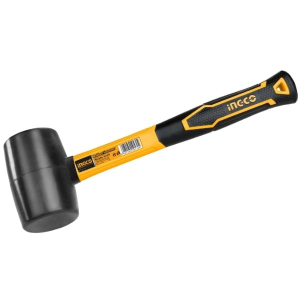 Ingco - Iron Steel Fibreglass Handle Rubber Hammer